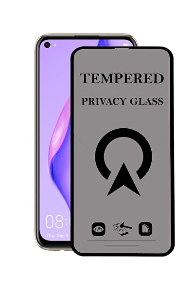 KZY İletişim Huawei P40 Lite Tam Kaplayan Privacy Hayalet Temperli Ekran Koru...