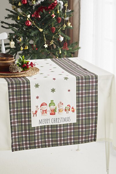 AYSHOME Ays Home Karirano Srećan Božić Nova godina Stolni raner