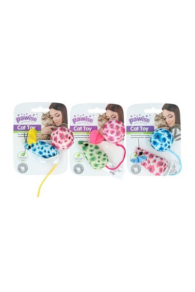 Pawise Simple Cat Plush Toy Ball Mouse