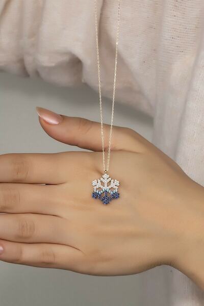 Lapidaria Geyik Temalı Işıklı 3d Led Işıklı Cam Küre Ve Mavi Kartanesi Kolye