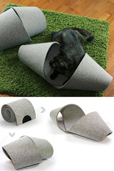 UTKU TASARIM Tobi Cat Tunnel Functional Pet Toy Hiding Tunnel Cat Play House Cat Toy