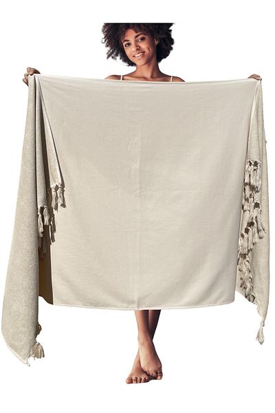 CottonTherapy Πετσέτα Saade 95x180 εκ. Peshtamal 100% βαμβάκι