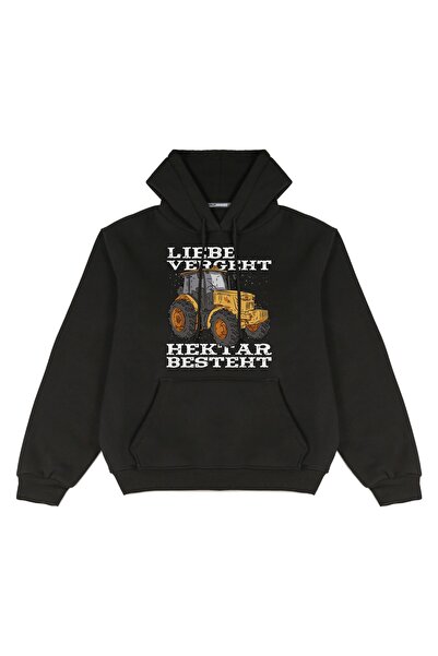 Welly Jones Unisex Tractor Printed Oversize Hooded Sweatshirt