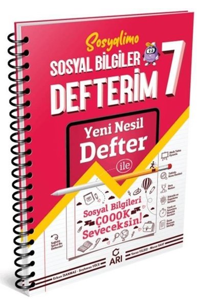 Arı Yayıncılık 7.sınıf Sosyalimo Sosyal Bilgiler Defterim