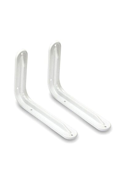 HOBİDABİ Raf Altı Ayak Raf Tutucu L Metal 13 X 10 Cm Beyaz Raf Altı Montaj Ap...