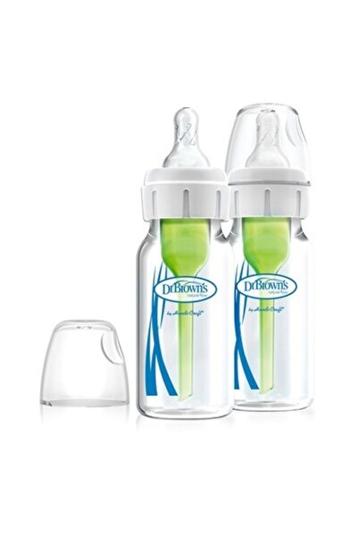 Dr.Brown's Dr. Brown's Options+ Doğal Akışlı Antikolik Cam Biberon 2'li