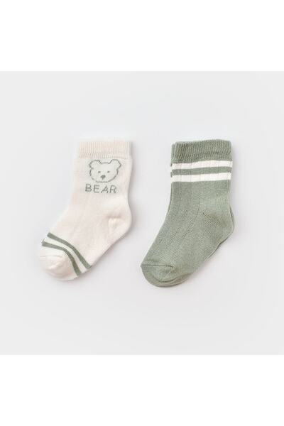 Biorganic Bear 2 Pack Baby Socks 68408