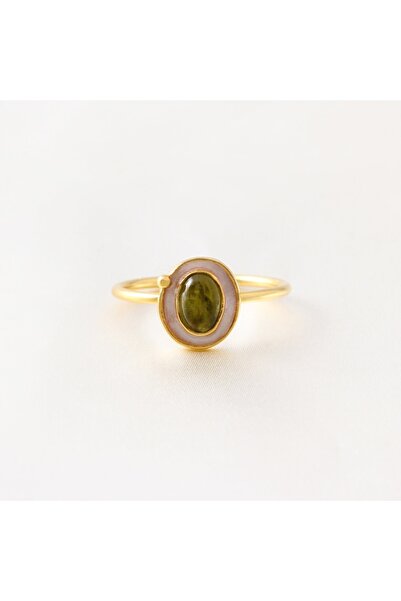 Haşimi Doğaltaş Ori Serisi Peridot Doğaltaşlı Mineli Yüzük