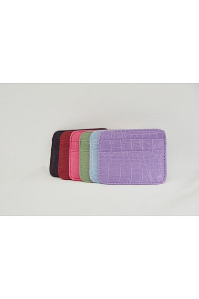 ALTUDA Women's Faux Leather Croco Card Holder