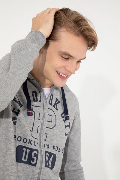 U.S. Polo Assn. Gray Men's Cardigan