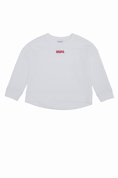 U.S. Polo Assn. White Girl's Sweatshirt