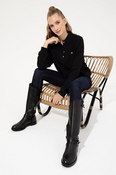 U.S. Polo Assn. Hanorac negru de damă