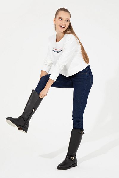 U.S. Polo Assn. Hanorac alb pentru femei