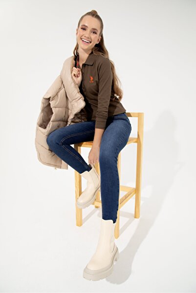 U.S. Polo Assn. Kahverengi Kadın Sweatshirt