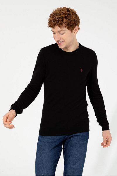 U.S. Polo Assn. Pulover pentru bărbați negru