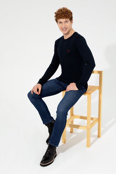 U.S. Polo Assn. Мъжки тъмносин пуловер