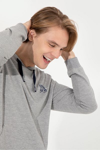 U.S. Polo Assn. Ανδρικό φούτερ σε γκρι χρώμα