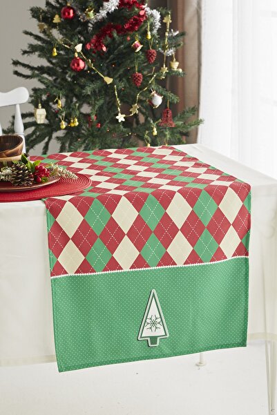 AYSHOME Ays Home Червоно-зелена ялинка Різдвяний бігунок