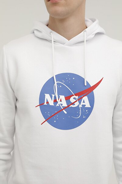 lumberjack 2w M-nasa Logo Hoodie 2pr White Men's Sweatshirt Hooded