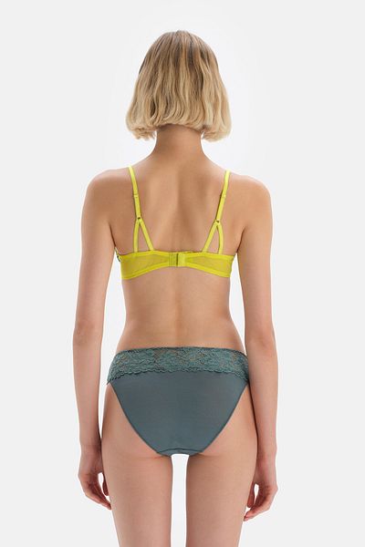 Dagi Micro slip cu dantelă verde