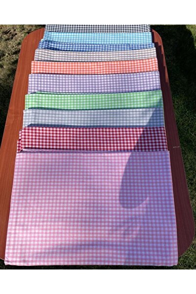 Lintiy Pötikareli Masa Örtüsü, Sofra Bezi, Piknik Örtüsü 170 X 170 Cm Turuncu Beyaz