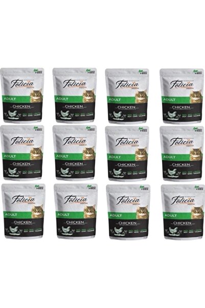 Felicia Pouch Tahılsız Tavuklu Kedi Maması 85 Gr X 12 Adet Ty