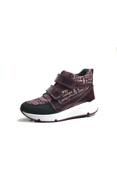 PİNKY PİNKY 770-2 Genuine Leather Claret Red Orthopedic Velcro Girls' Boots