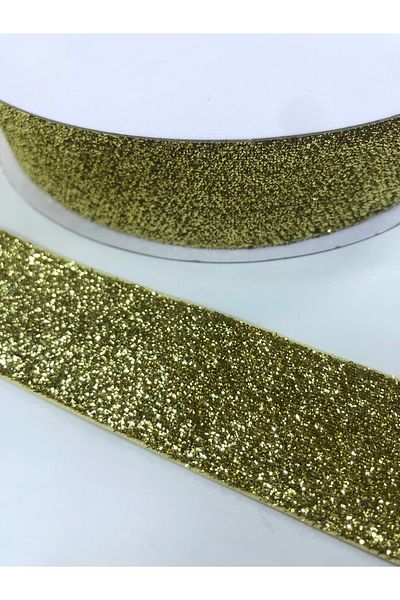 Bride Aksesuar Dünyası Silvery Gold Color Velvet Ribbon 4 cm – Ribbon – Ribbon