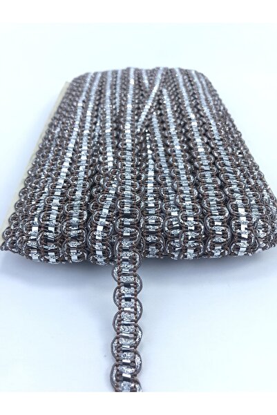 Bride Aksesuar Dünyası Pachet de 5 metri Ornament de bordură maro argintiu De...