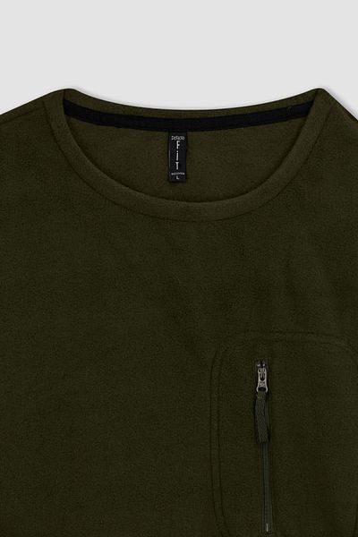 DeFacto Fit Standard Fit Crew Neck Fleece Sweatshirt