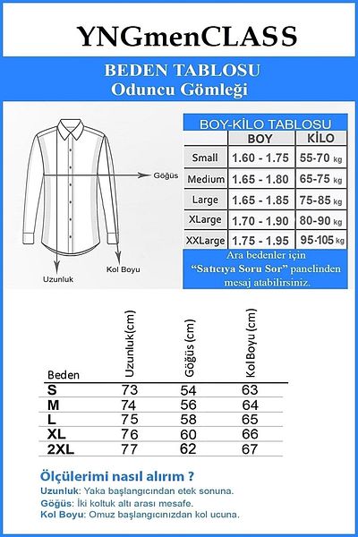 YNGMENCLASS Slim Fit Ανδρικό πουκάμισο ξυλοκόπος