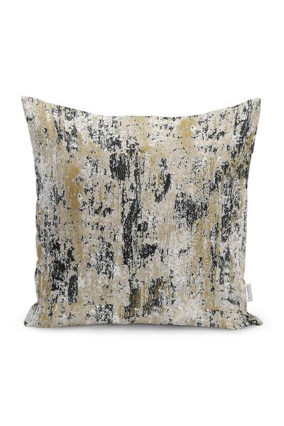 Realhomes Renkli Zeminde Soyut Motifli Duvar Desenli Dijital Baskılı Yastık K...