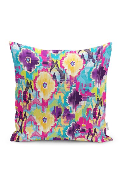 Realhomes Husă de pernă pentru pernă cu modele tradiționale cu model Ikat tem...