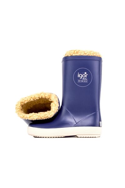 IGOR W10207 Splash Nautico Παιδικές γούνινες μπλε μπότες βροχής