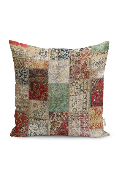 Realhomes Vintage Patterned Digital Printed Pillow and Throw Pillow Cover wit...