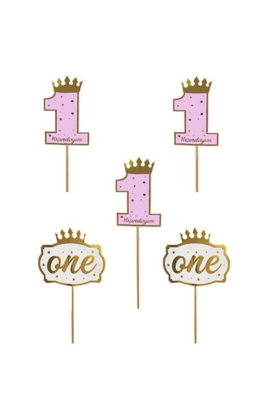 Big Party One Speech Bubble Foil Pink Σετ 5 τεμαχίων