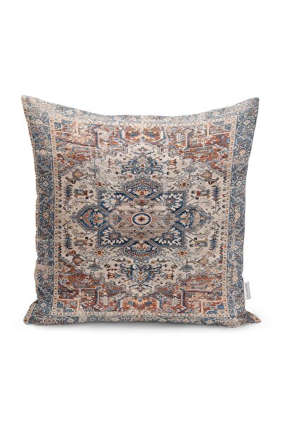 Realhomes غطاء وسادة مطبوع رقميًا بتصميم تجريدي على أرضية ملونة