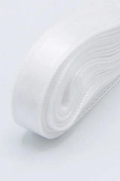 ELGALA Ribbon Satin Ribbon 1 Cm White Color 10 Meters Ribbon