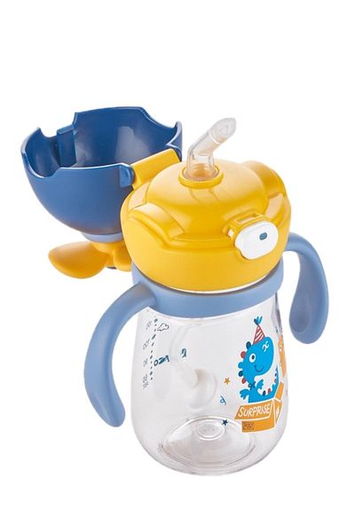 Rovco 220ml Rotatable Propeller Head Smart Straw Bulk Baby (+6 Months) Tritan Water Bottle B1050