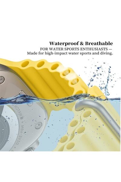 m.tk moveteck Apple Watch Ultra 49mm Compatible Band Waterproff Silicone Strap Bracelet with Adjustable Buckle