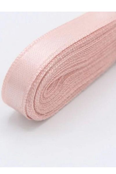 ELGALA Ribbon Satin Ribbon 1 Cm Powder Color 10 Meters Ribbon