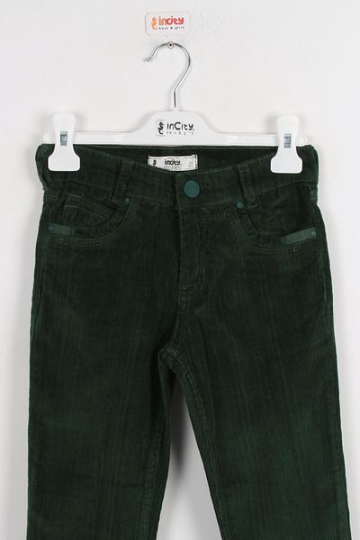 incity Boy's Green Velvet Trousers