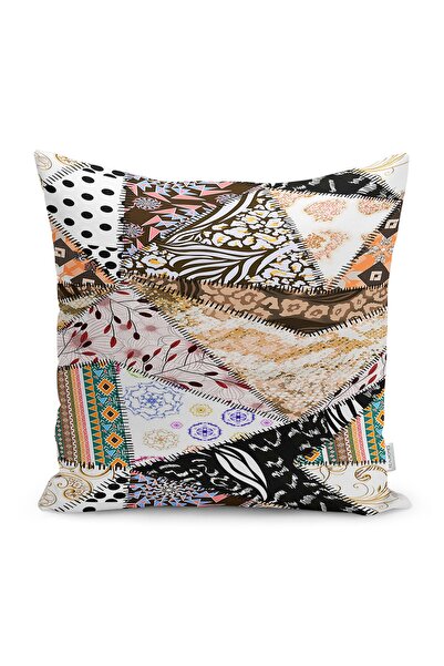 Realhomes Etnički patchwork motiv, tradicionalni uzorak, digitalno štampana n...