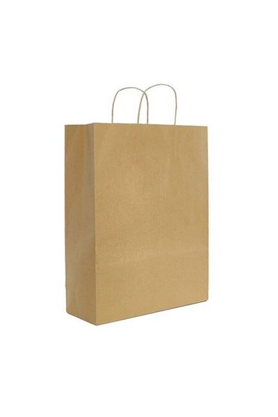 14Süs 32*12*41 Screw Handle Kraft Bag - Bag 20 Pieces