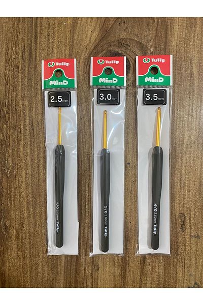 Tulip Etimo 2,50 - 3 - 3,50 mm μαλακή λαβή μάλλινο βελονάκι - (3 τεμάχια)