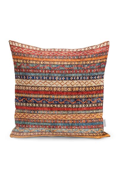 Realhomes Etnik Temalı Hereke Motifli Geleneksel Desenli Dijital Baskılı Yast...