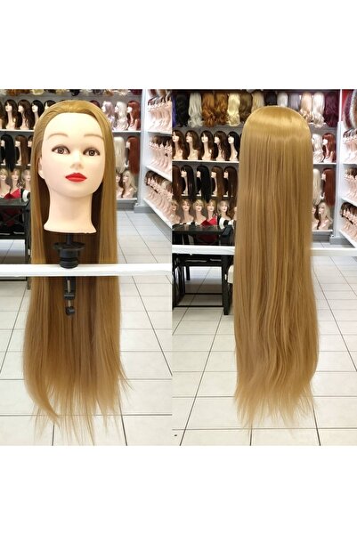 My Hair Türkiye Fiber Sentetik Kuaför Eğitim Mankeni Açık Karamel Renk