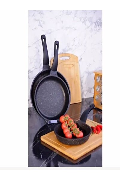 Miapadella Orhan Home Alüminyum Döküm Granit 3 Lü Tava Seti