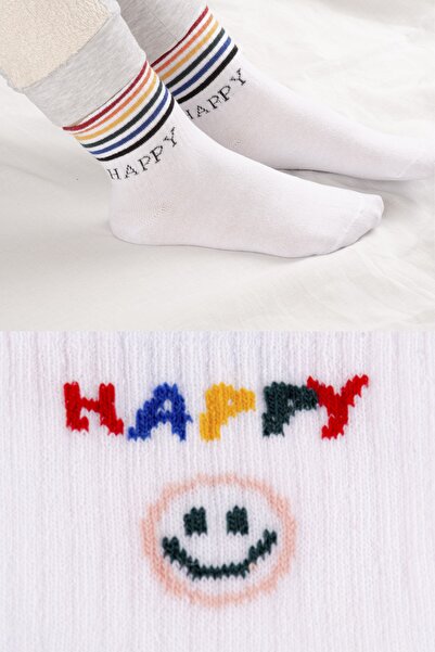 BGK 5 pár női boldog mintás zokni