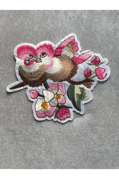 Gönülden Tasarım 13x11 Cm Broderie Broderie Floare Frunze de Pasăre Aplique Patch Rama cu Fier de călcat